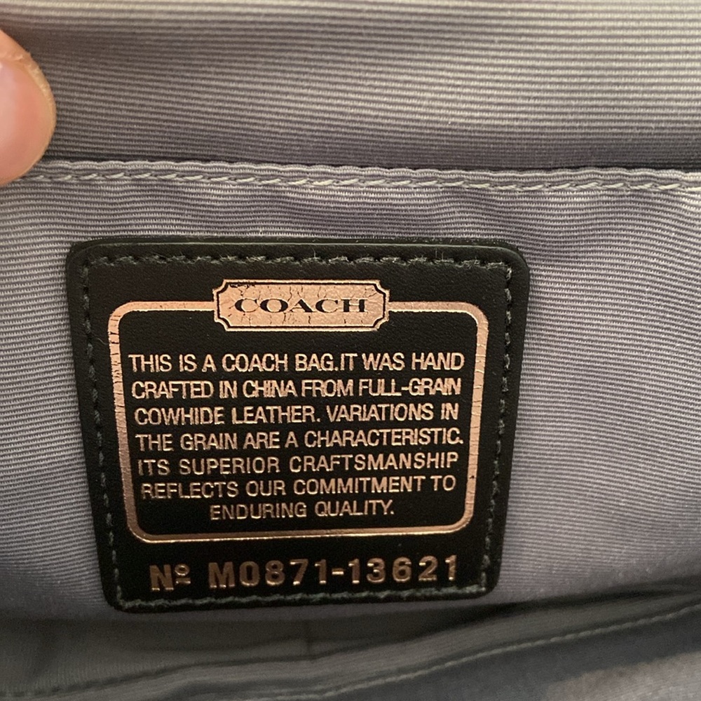 Coach Black Leather Shoulder Bag - Picture 10 of 11